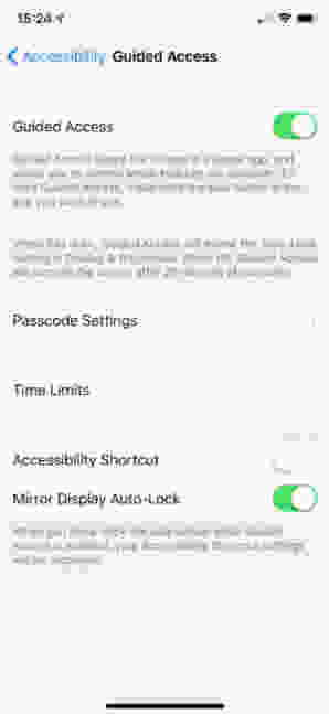 instructions for Guided Access in iOS